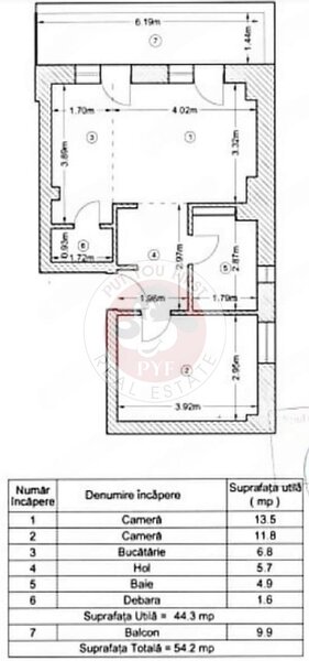 Bucurestii Noi | Damaroaia | 2 Camere | 44mp |  Decomandat | B10283
